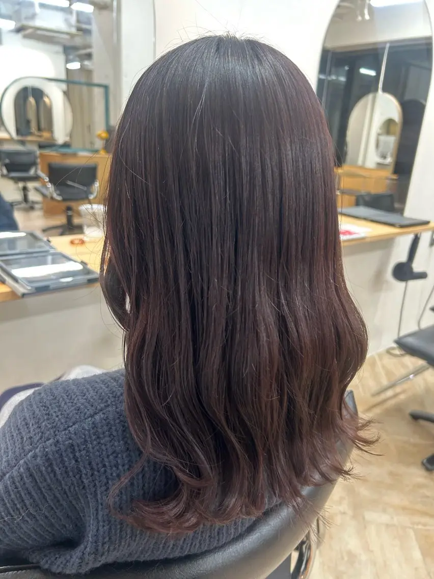 カラー ヘアカラー トリートメント ベージュ/ダブルカラ ー/新潟駅/青柳萌果のヘアスタイル
