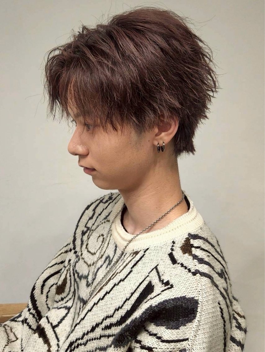 ミディアム カット 根本 陽斗のヘアスタイル