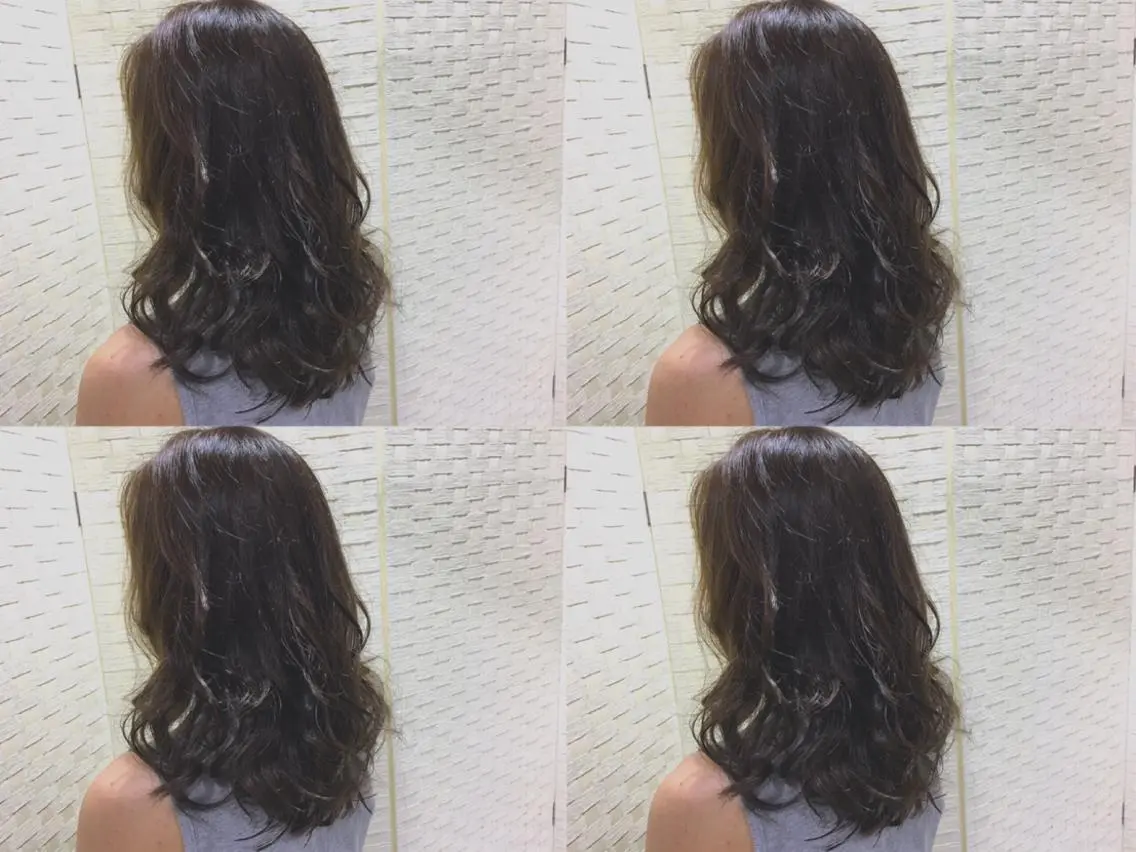 ミディアム セミロング ロング カラー アッシュ アッシュブラウン ブラウンカラー boutique misakiのヘアスタイル