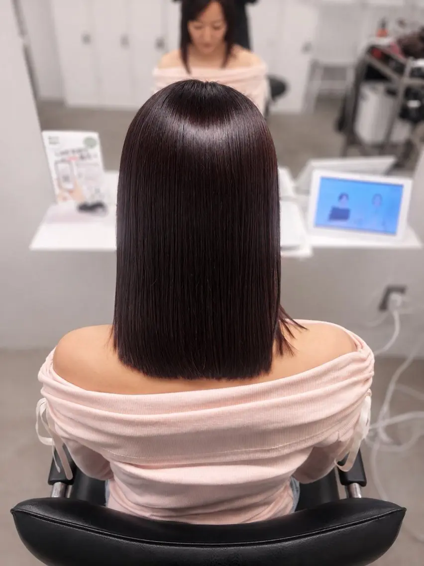 ミディアム カラー 髪質改善 ヘアカラー トリートメント 髪質改善/ 艶髪人気/Renaのヘアスタイル