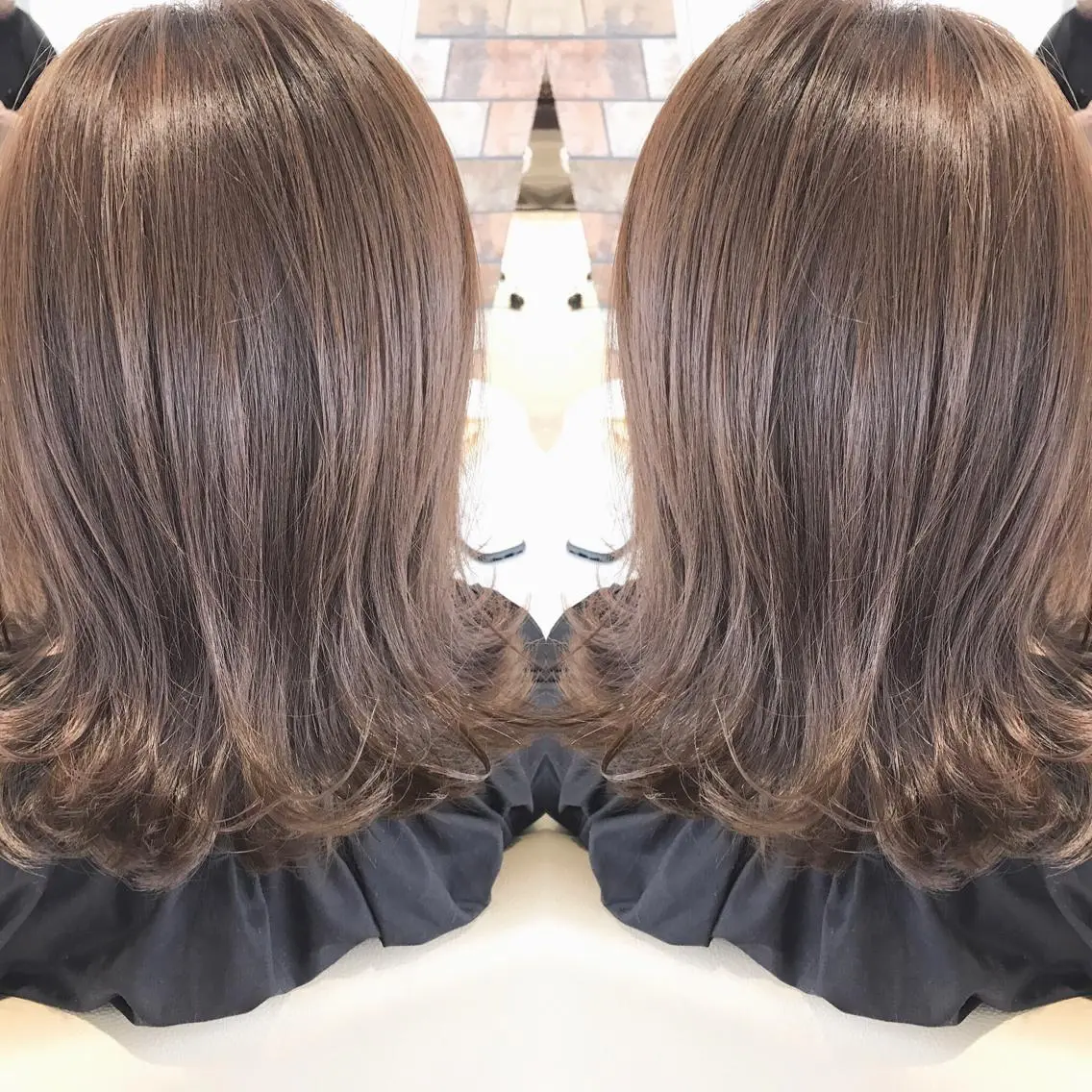 ミディアム カラー パーマ アッシュ アッシュグレー 韓国ヘア 山本勝志のヘアスタイル