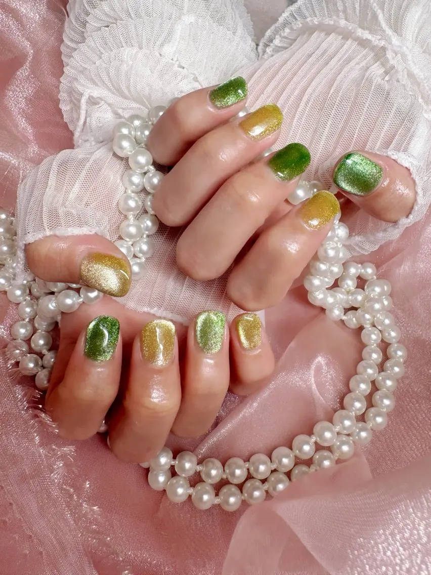 ネイル グリーン ハンドネイル Nail Salon macherieのネイルデザイン