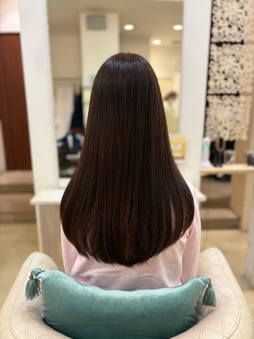 ロング 縮毛矯正 トリートメント 橋野 凜のヘアスタイル