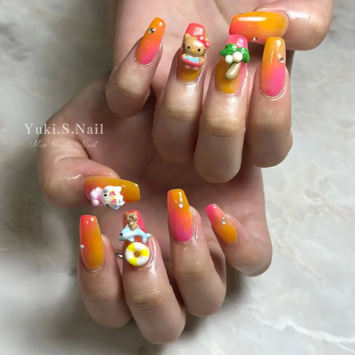 ロング ハンドネイル Yuki S.Nailのネイルデザイン