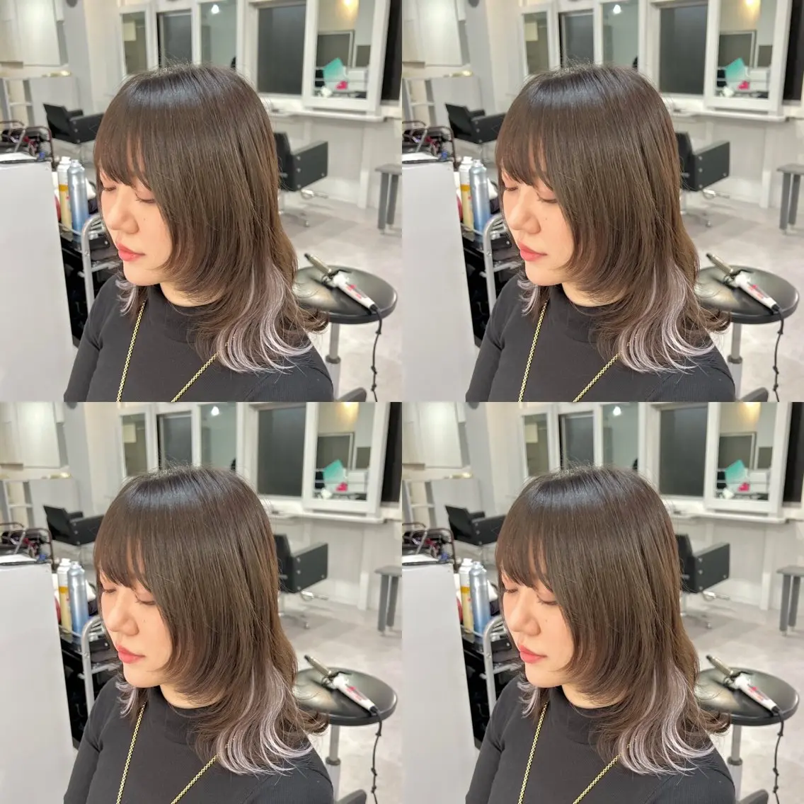 ミディアム カラー エクステ カット エクステ ブリーチ&エクステ 🥀ケアカラー特化のヘアスタイル