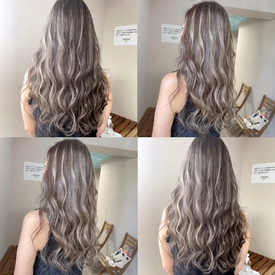 ロング カラー バレイヤージュ グラデーションカラー ハイライトカラー ハイライト レイヤーカット ヘアカラー 松井那津子 /ハイライトブリーチのヘアスタイル