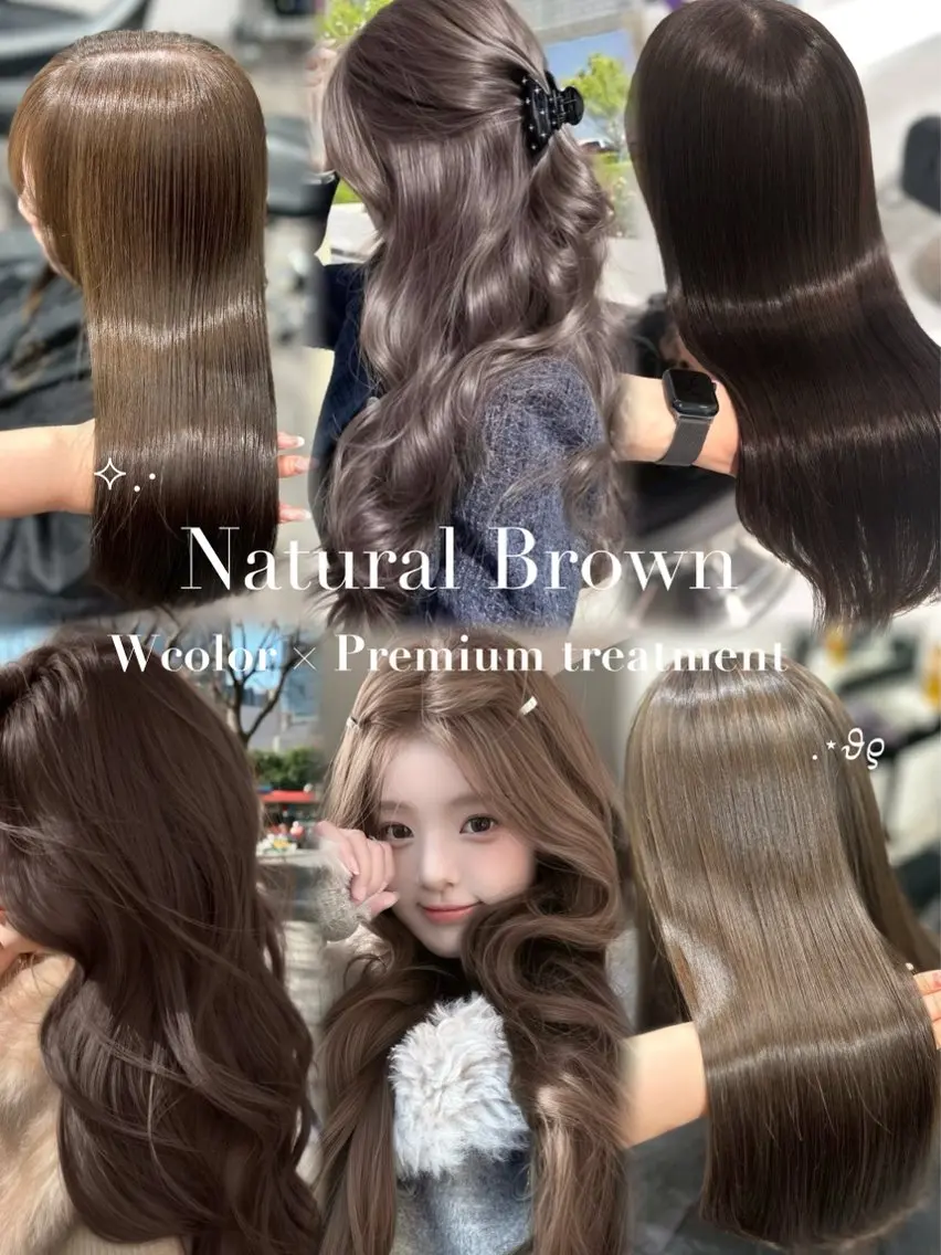 ロング トリートメント 韓国ワンホン透明感 カラー✨🖤ここあのヘアスタイル