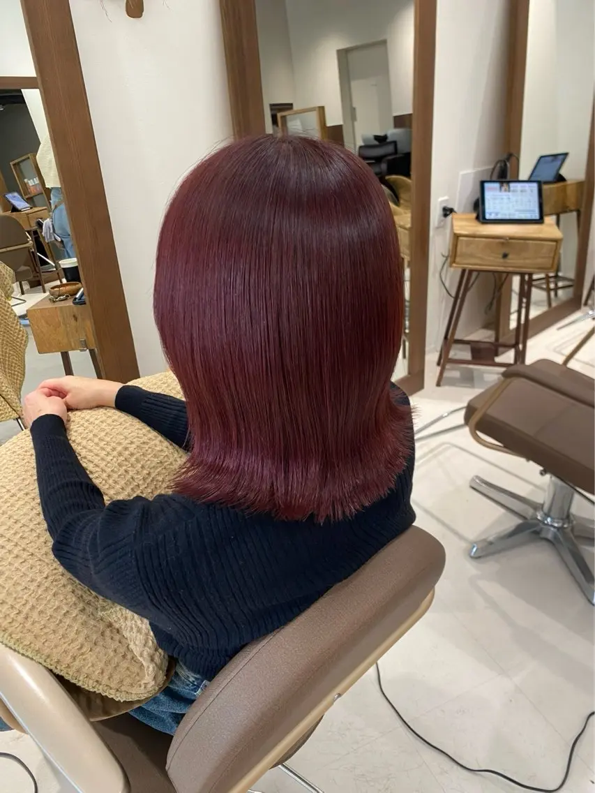 ミディアム ヘアカラー ブリーチなしWカラー 暖色カラー/mayuのヘアスタイル