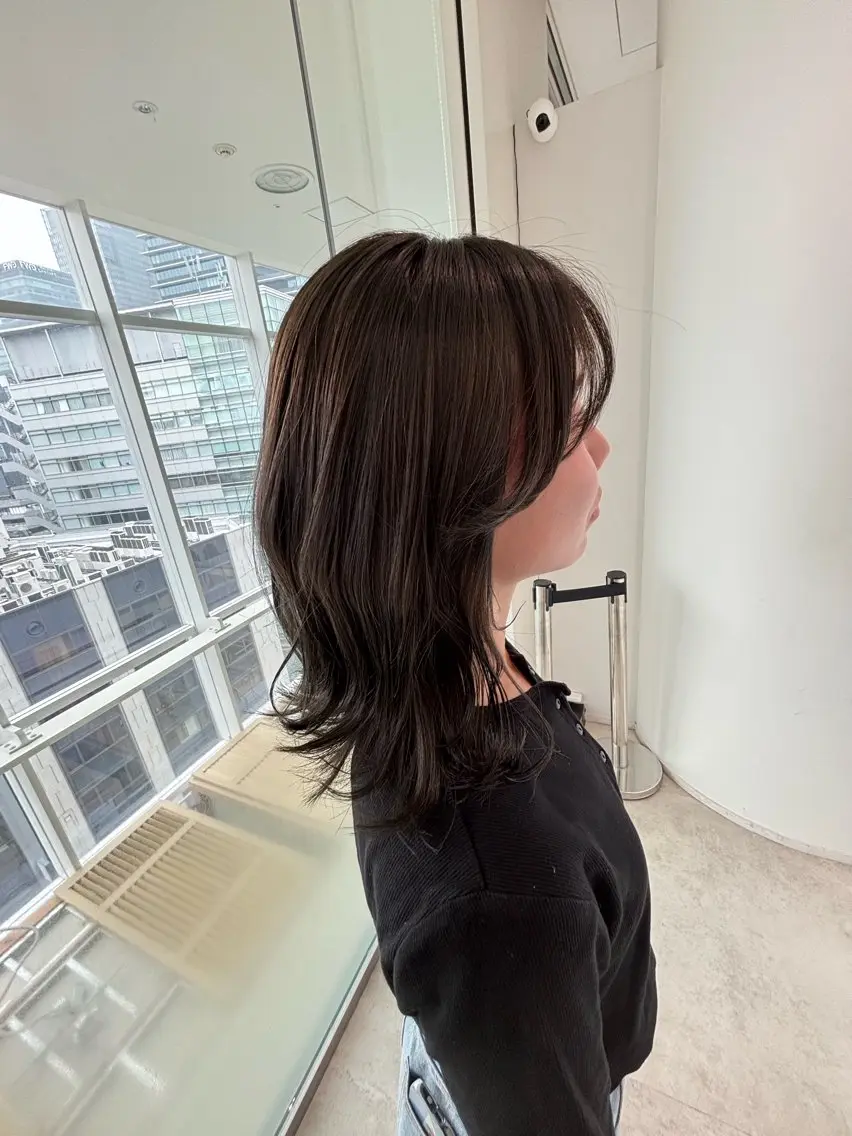 ミディアム カット ヘアカラー トリートメント 銀座フリーランススタ イリストMIYUKIのヘアスタイル
