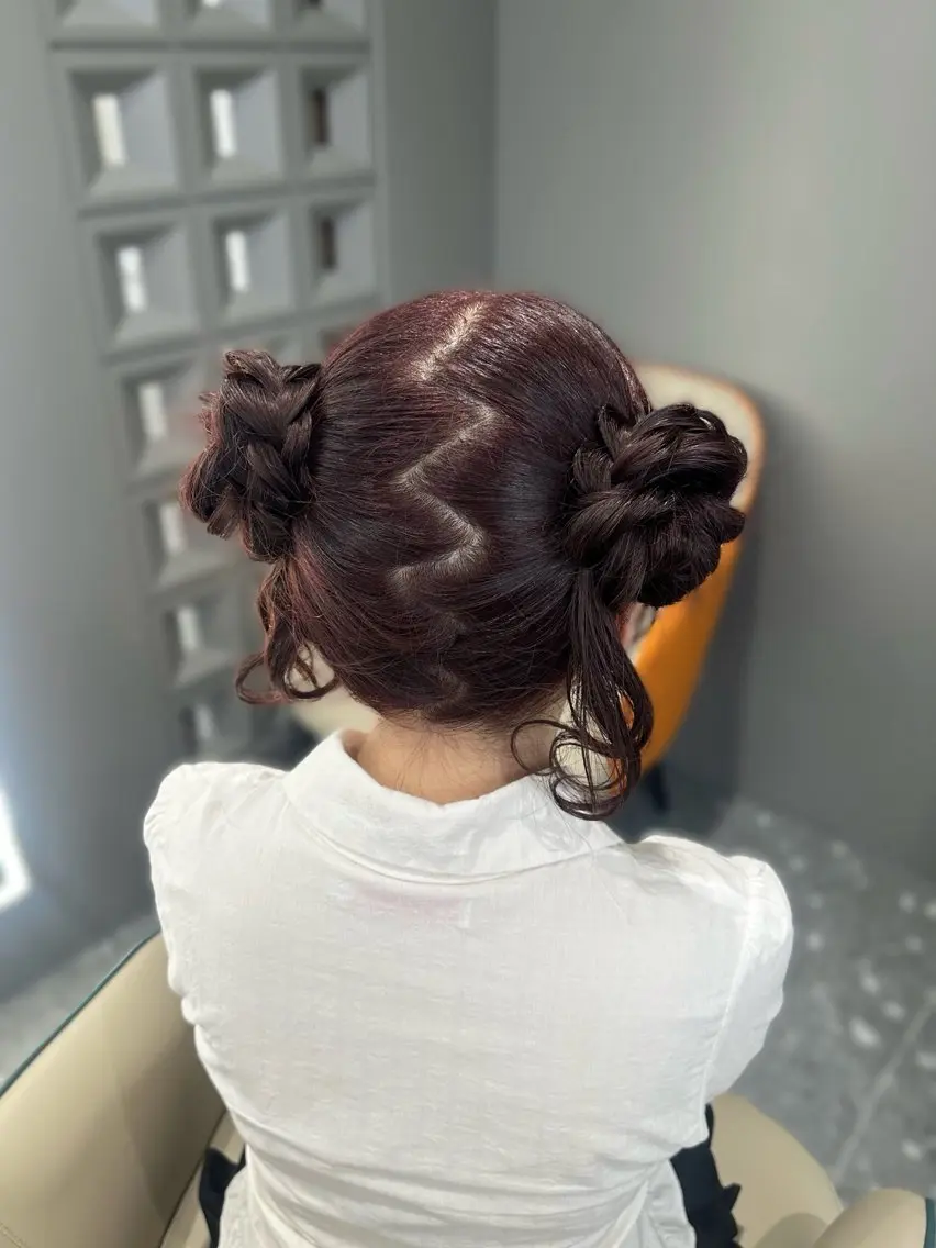 ヘアアレンジ ヘアセット 🎀ちゃんりお🎀 /ブリーチなしカラーのヘアスタイル