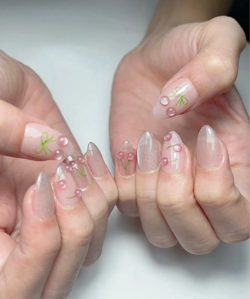 ネイル 韓国ネイル 持ち込み ニュアンスネイル ネイルチップ ハンドネイル TABI ANA.CHUOのネイルデザイン