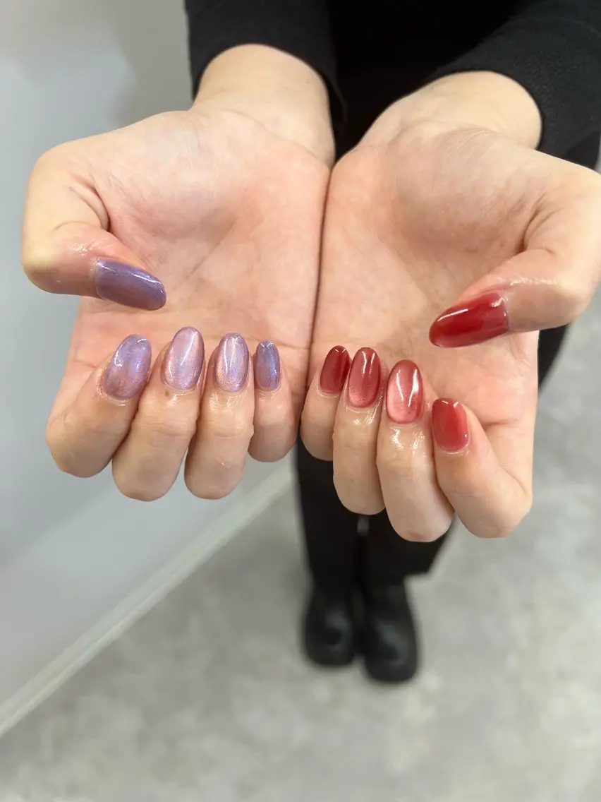 ネイル ジェルネイル 韓国ネイル マグネットネイル ニュアンスネイル パラジェル ハンドネイル ハンドケア Bana_ Nailのネイルデザイン