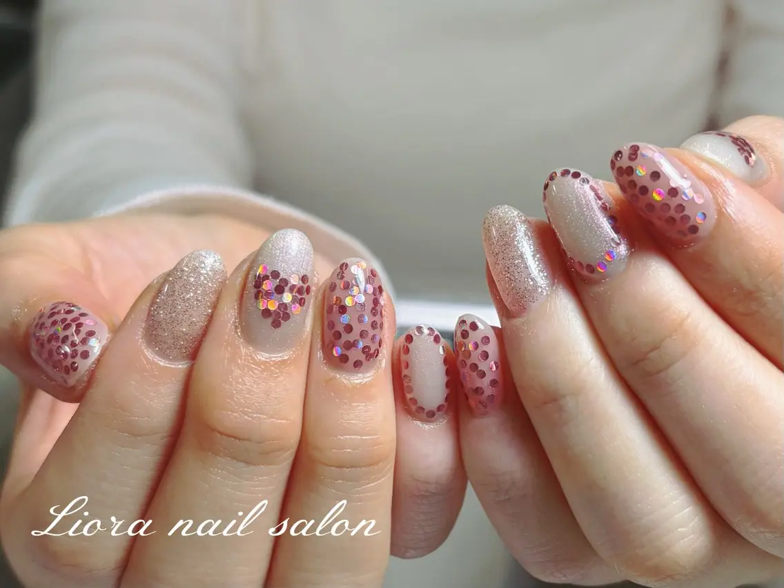 ネイル チークネイル フットネイル フレンチネイル ジェルネイル ガーリー ハンドネイル Liora nailのネイルデザイン