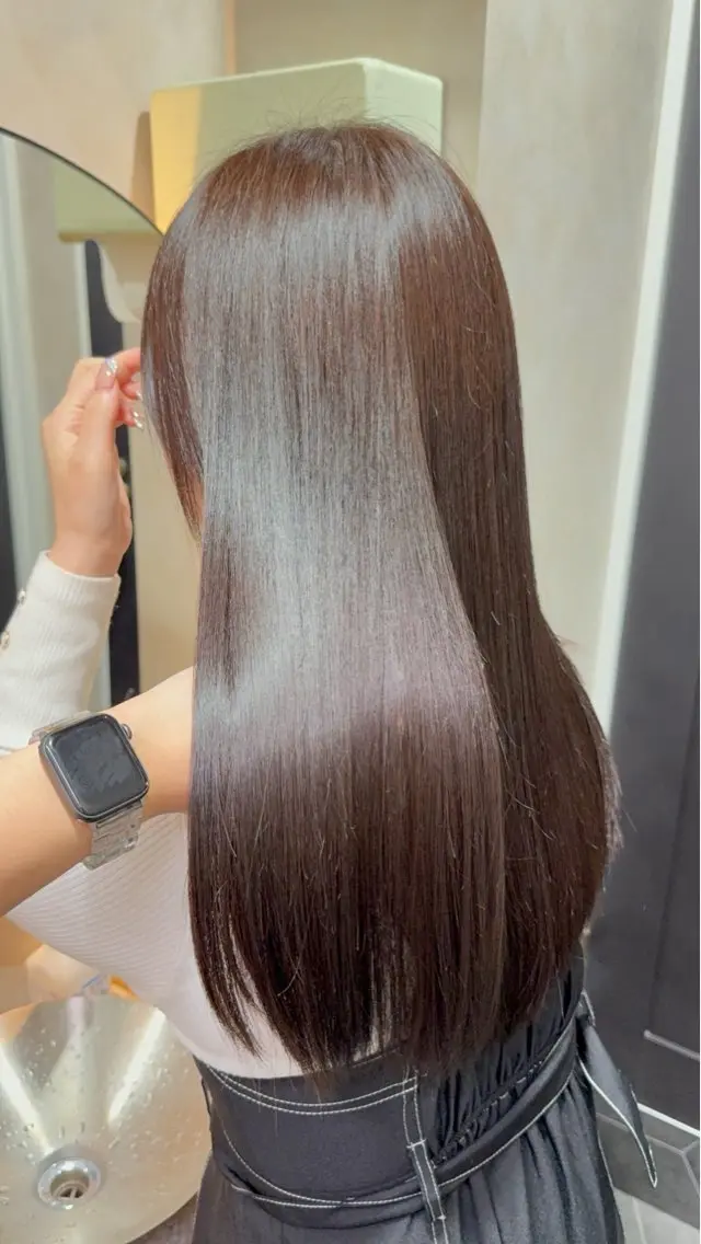 ロング カラー 縮毛矯正 トリートメント 🪐レイヤー/抜け感 カラー/加野彩果🪐のヘアスタイル