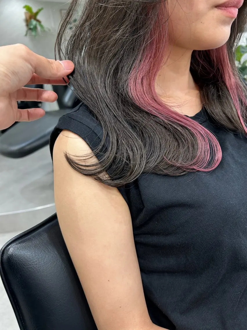 セミロング ヘアカラー トリートメント 髪質改善will hairdesignのヘアスタイル