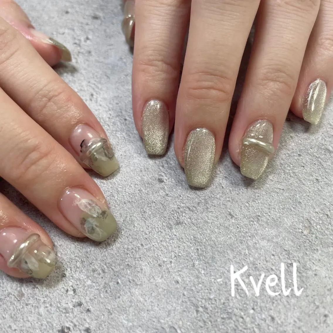 ネイル ニュアンスネイル ハンドネイル nailsalon Kvellのネイルデザイン