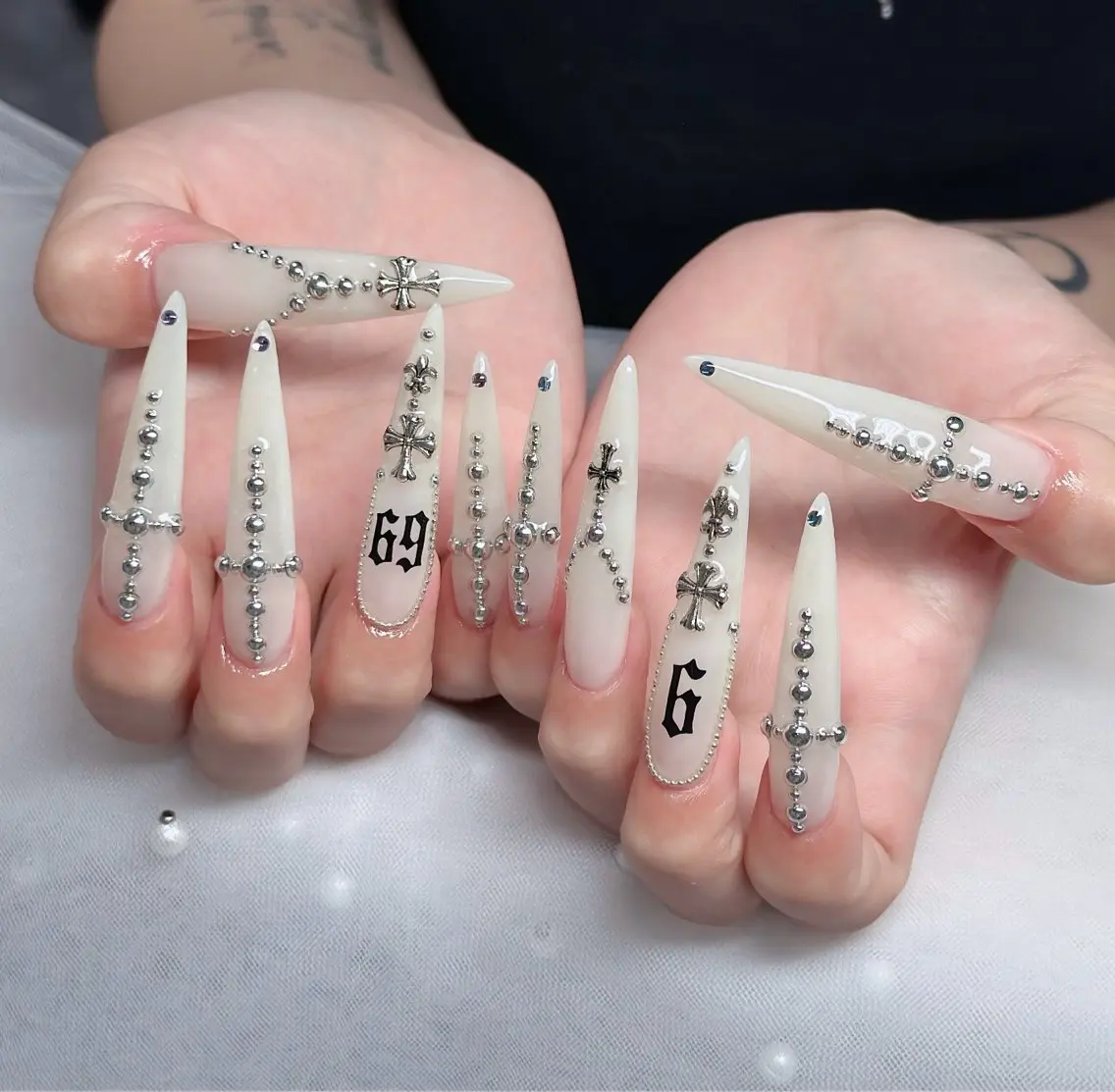 ネイル ハート キラキラネイル リボン ハンドネイル キノコ H.babynailのネイルデザイン
