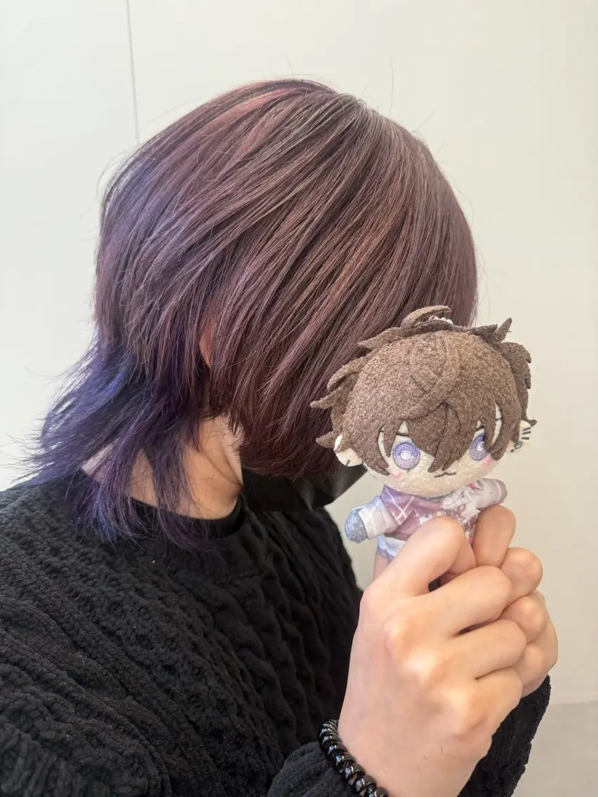 セミロング カラー ブリーチ ブラウンカラー ケアブリーチ ダブルカラー インナーカラー ヘアカラー トリートメント インナーカラー 推し ブリーチ 髪質改善のヘアスタイル