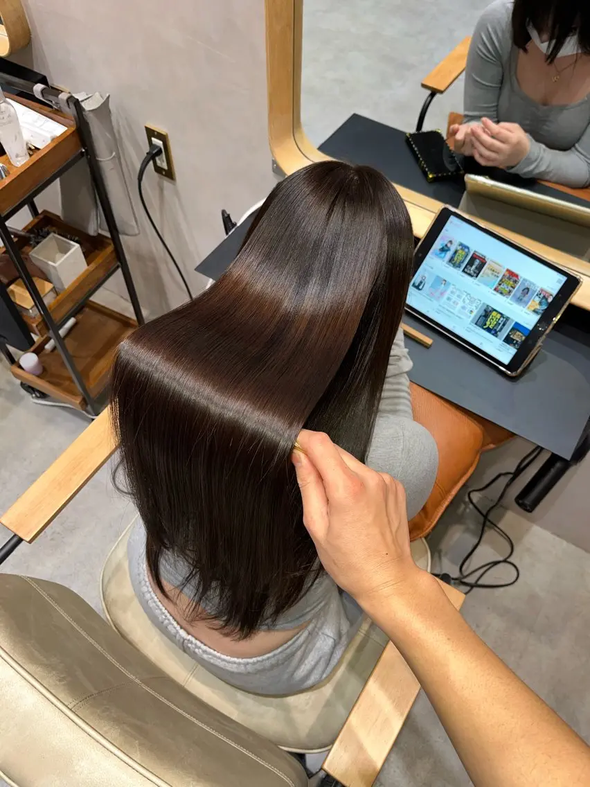 ロング ヘアカラー トリートメント 縮毛矯正/髪質改善 /艶髪特化/こうめいのヘアスタイル