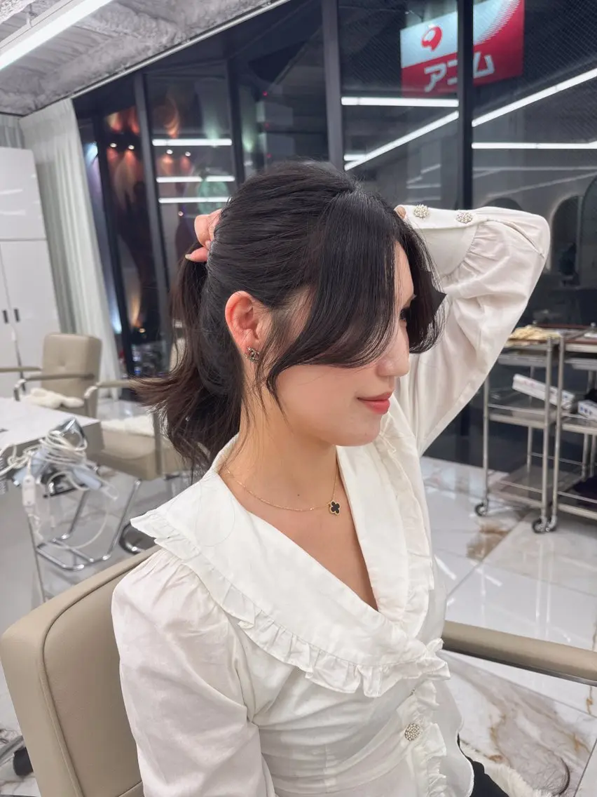 ロング のり🐼顔まわり/ 韓国/レイヤーカットのヘアスタイル