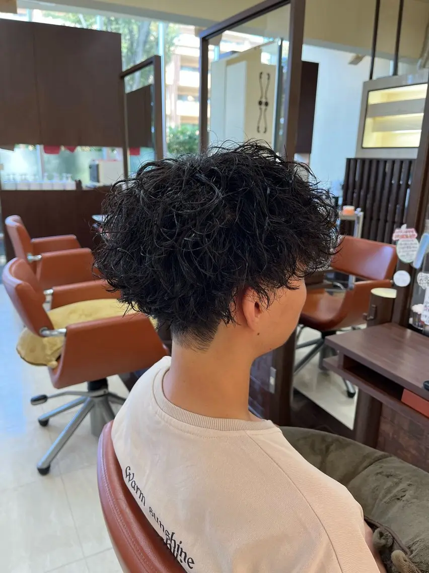 ショート パーマ メンズ マッシュ メンズパーマ ツイストスパイラルパーマ 刈り上げ スパイラルパーマ 🧊メンズ特化🧊 高木航希のヘアスタイル