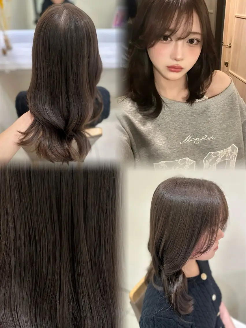 ロング カラー ベージュカラー🤎 酸性縮毛矯正のヘアスタイル