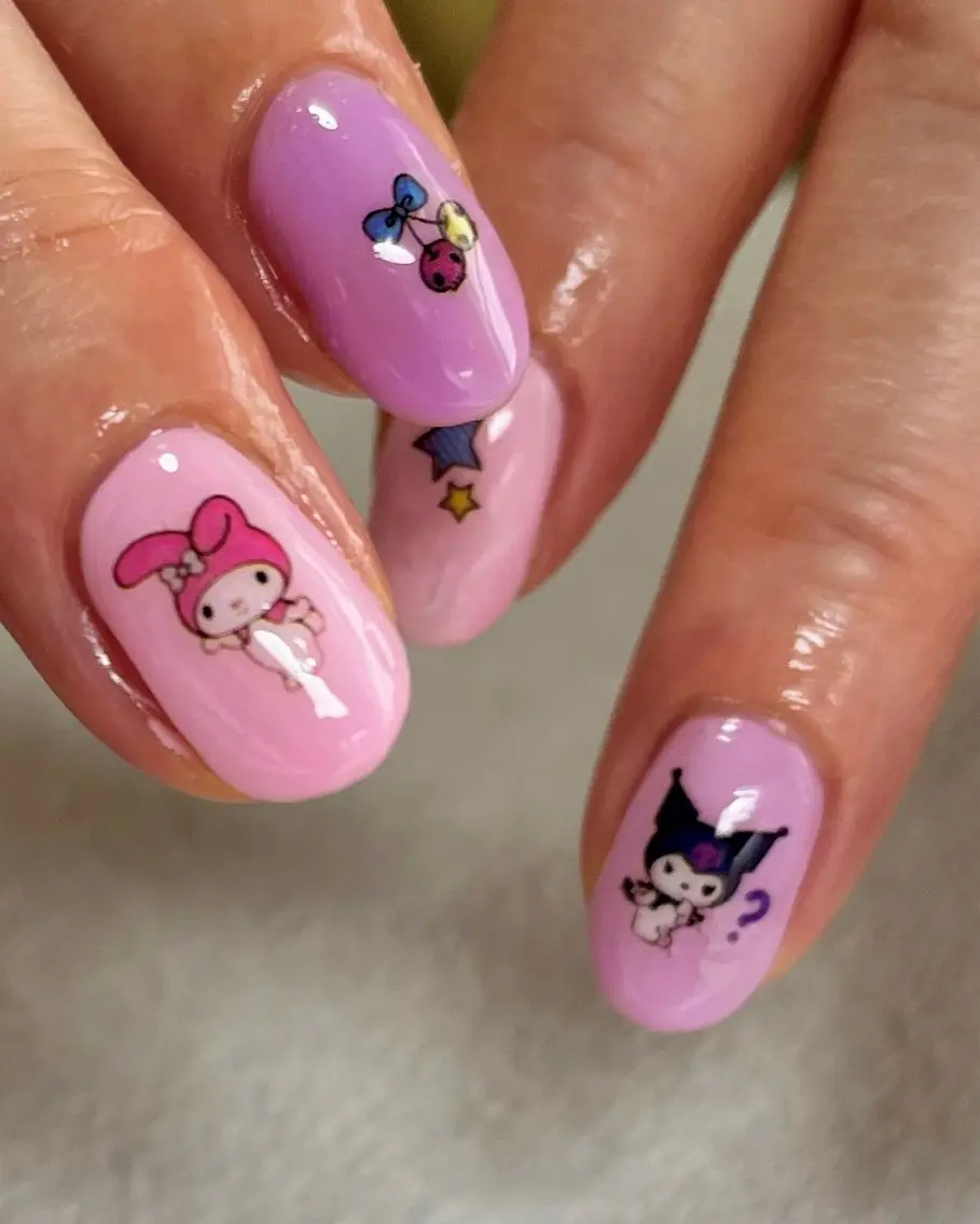 ネイル ハンドネイル tsumeya ゆるかわ手描きネイルのネイルデザイン