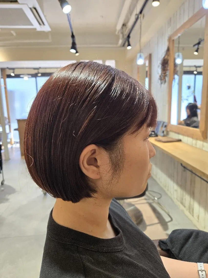 ショート カラー ボブ カット ヘアカラー トリートメント 野村 果音(カノン)のヘアスタイル