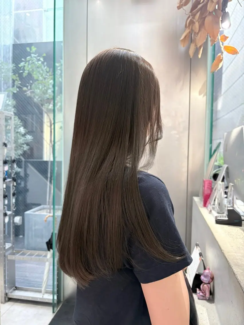 ロング カラー ブリーチ ブラウンカラー ブリーチなしカラー ヘアカラー 天神ハイトーン/ ブリーチカラー/りんのヘアスタイル