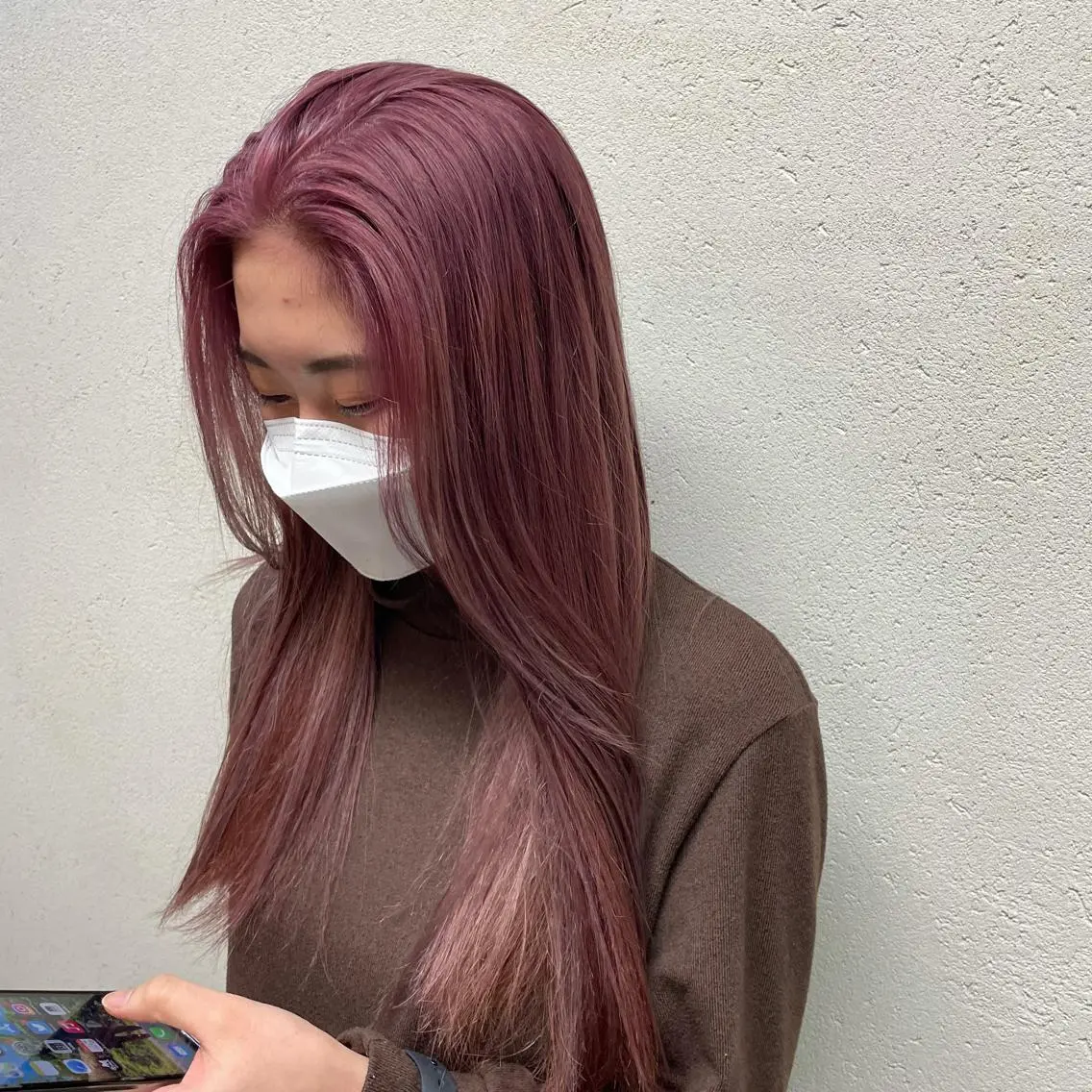 ロング カラー 北川 智海のヘアスタイル