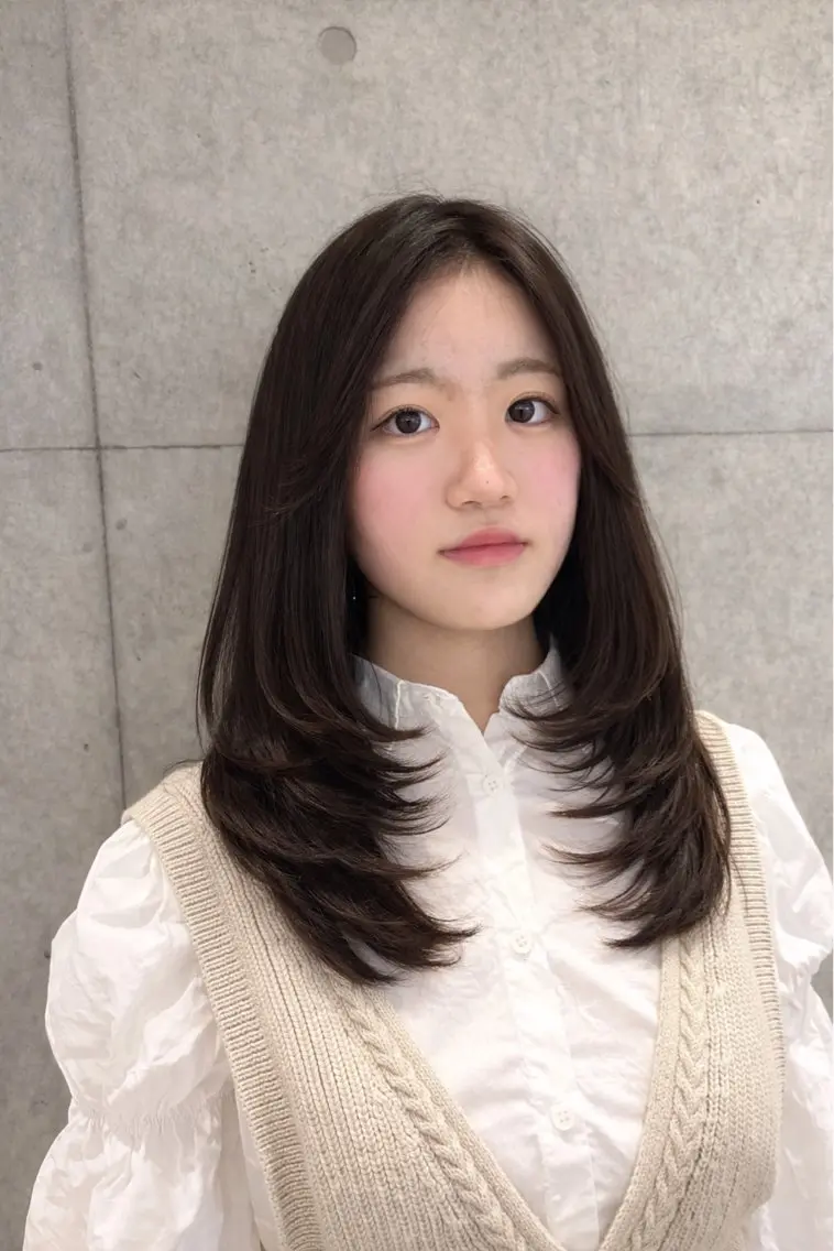 ロング カット 南 菜花のヘアスタイル