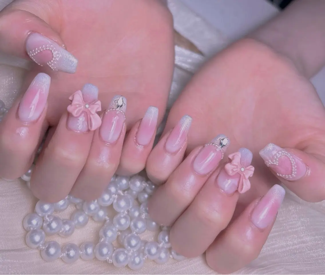 ネイル ハンドネイル M🌷nail 長さだし専門店のネイルデザイン