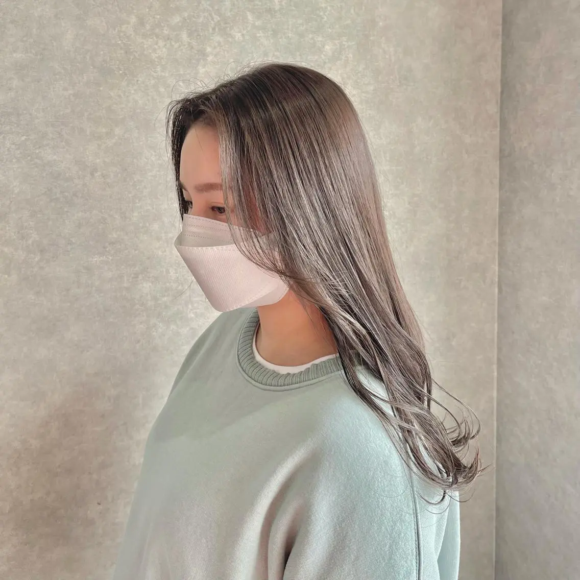 ミディアム カラー カット ヘアカラー トリートメント 一ノ瀬 暁のヘアスタイル
