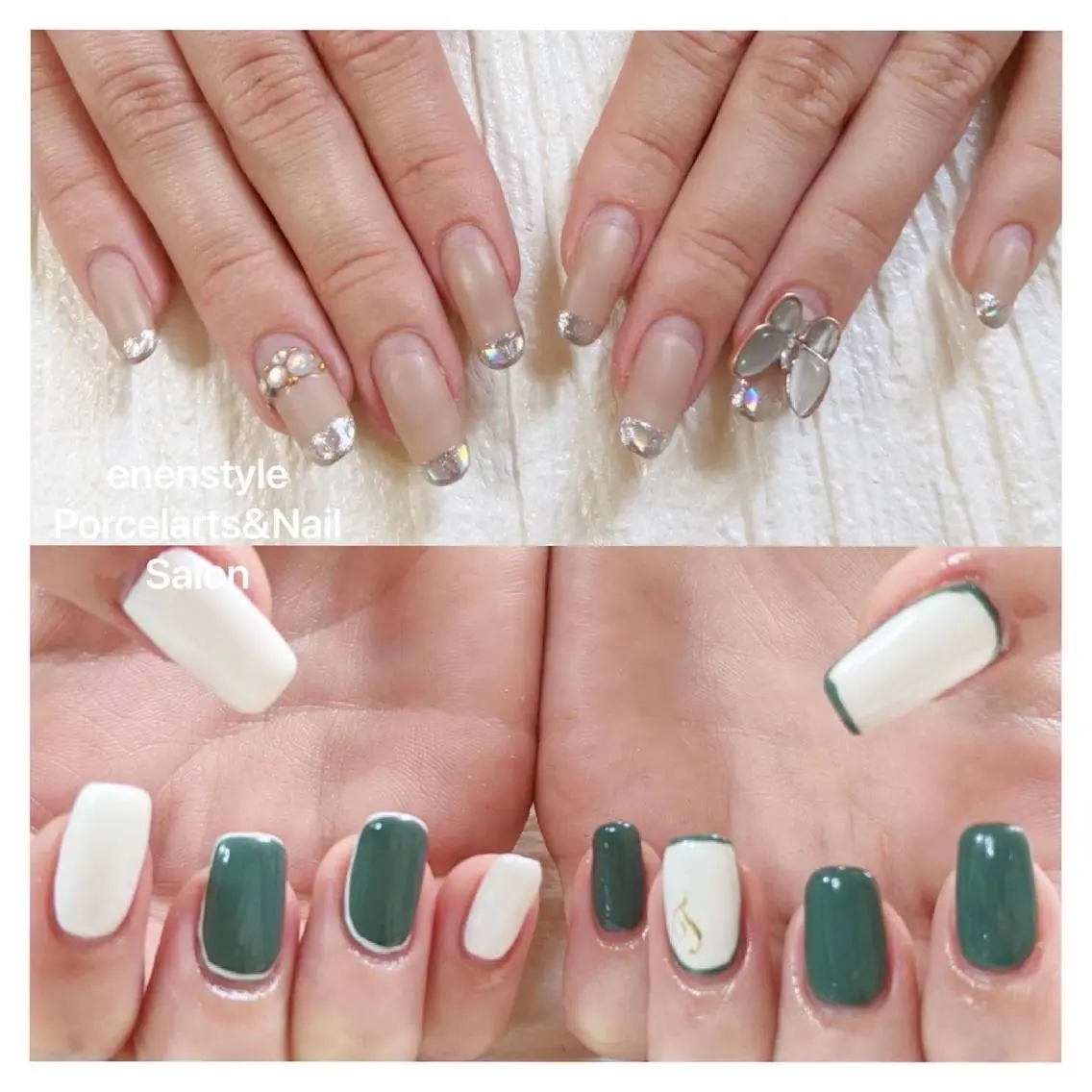 ミディアム ネイル ハンドネイル 🐾enen style 🐾のネイルデザイン