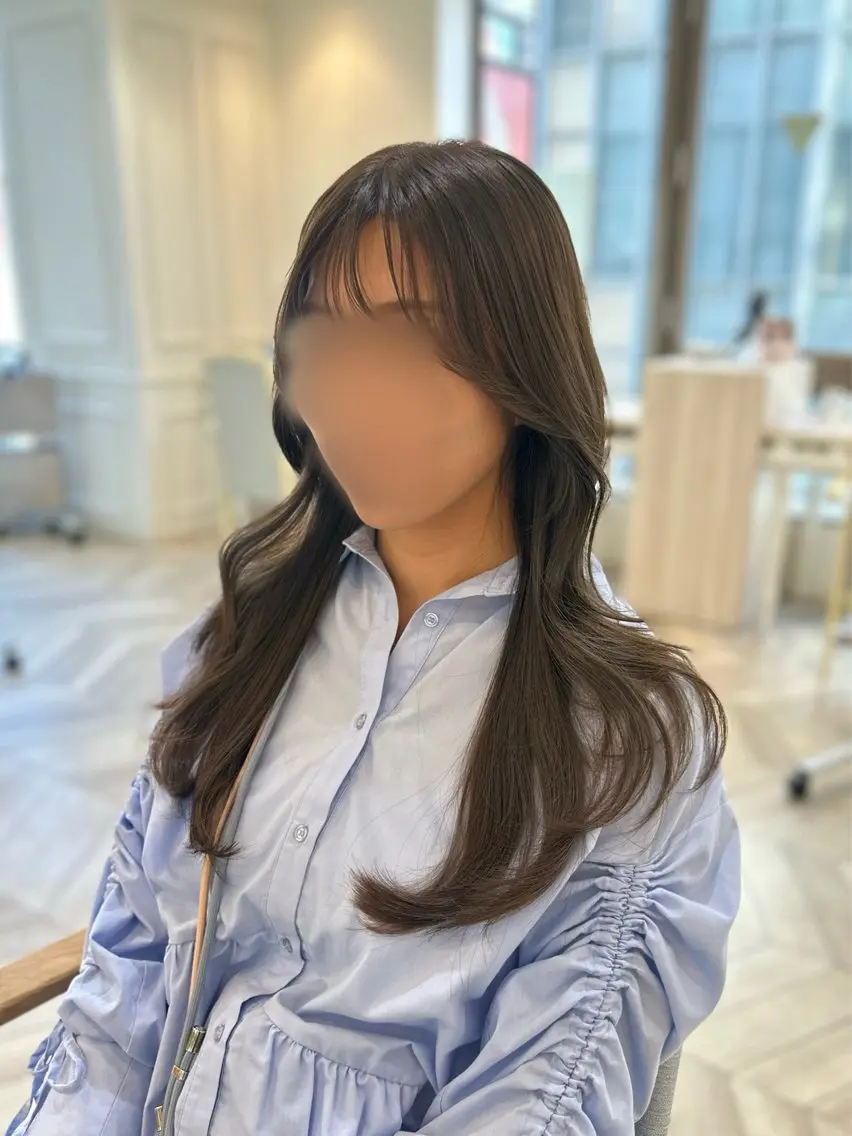 【🇰🇷韓国ヘア】カット+ワンカラー+Aujua2STEPトリートメントの写真