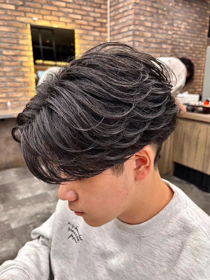 メンズ カット パーマ 🪽直毛男子の救世主 🪽フェザーパーマのヘアスタイル