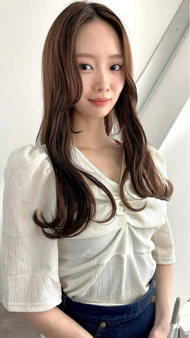 セミロング ヘアカラー トリートメント 🖱️透明感カラー ×髪質改善Rikyuのヘアスタイル