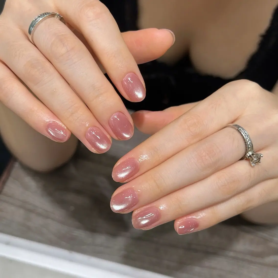 ネイル アートネイル ボルドー フレンチネイル ジェルネイル 氷ネイル・うるうるネイル ハンドネイル Julie NailSalonのネイルデザイン