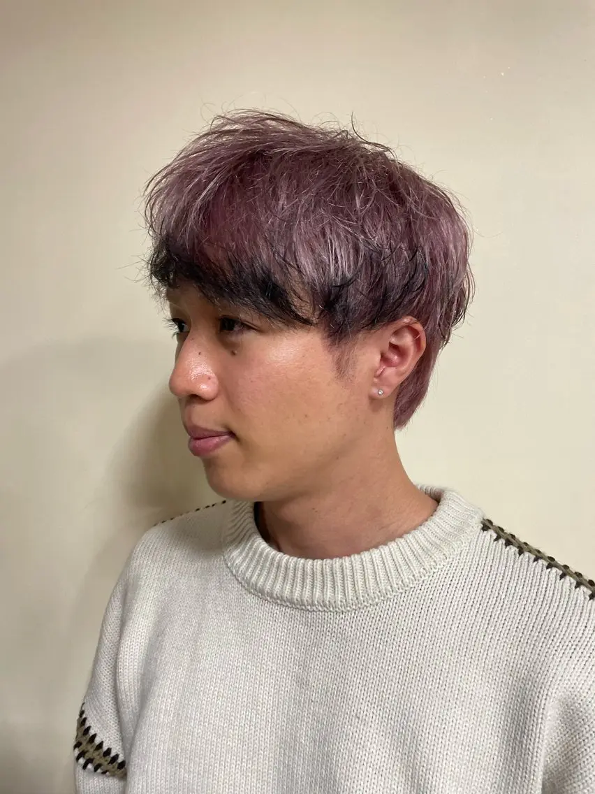 ショート カラー メンズ 浅岡 昭汰のヘアスタイル