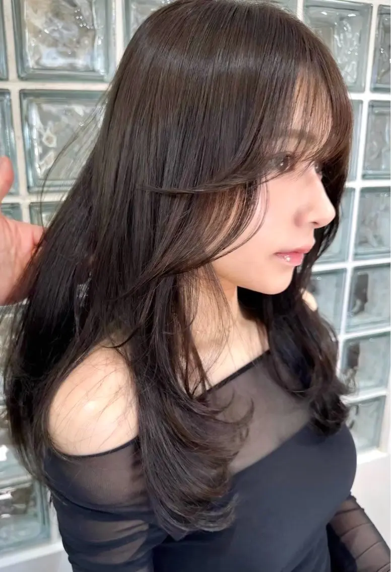 ロング カラー 透明感カラー グレージュ カット ヘアカラー 小顔ボブ jilblanカホのヘアスタイル