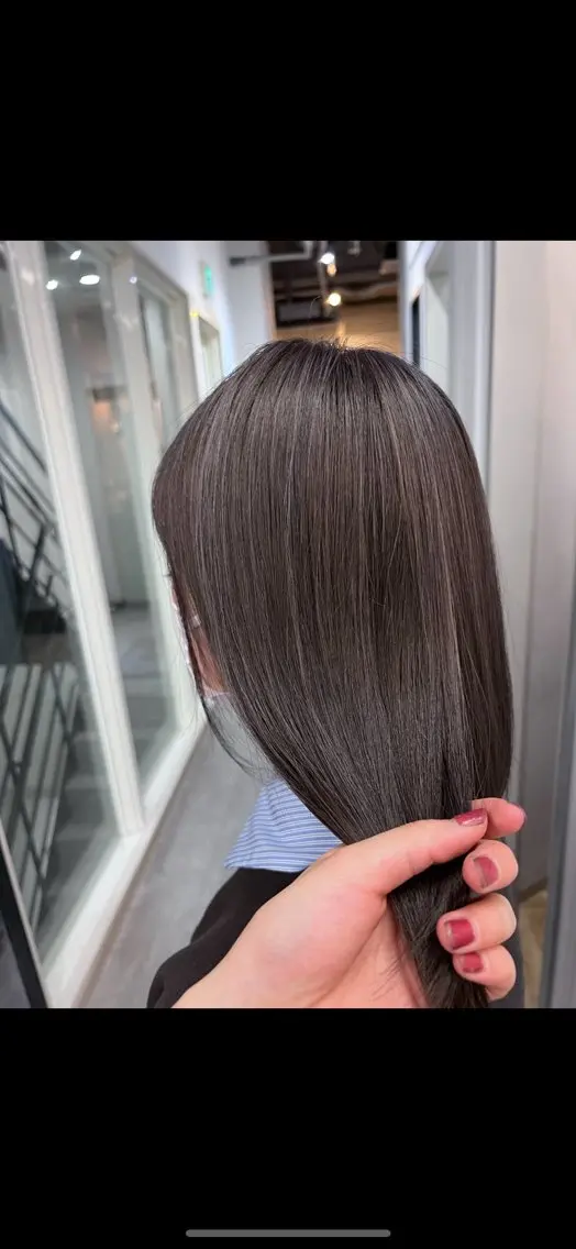 セミロング カラー ハイライトカラー ハイライト 熊本市東区 /Ririkaのヘアスタイル