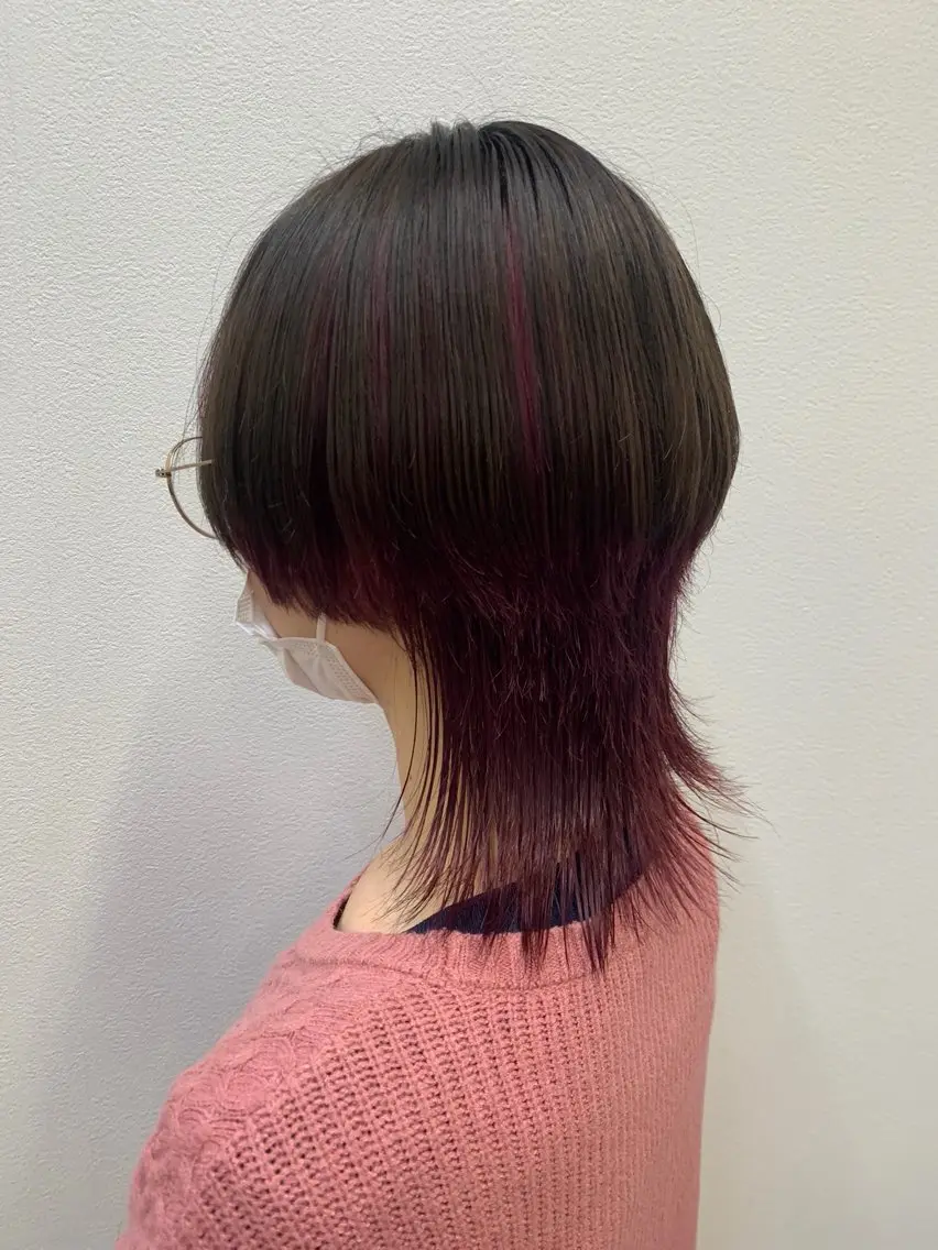 ミディアム カラー カット ヘアカラー トリートメント SHIINA シイナのヘアスタイル