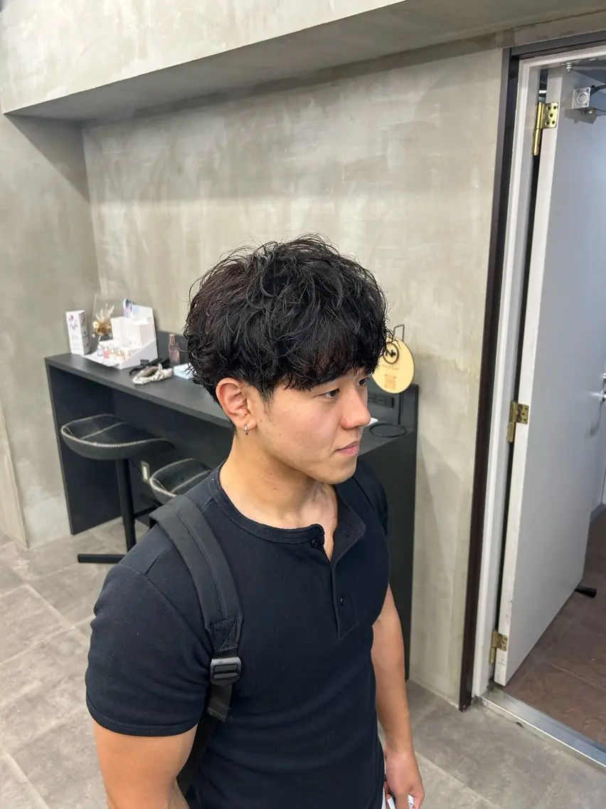 カラー パーマ メンズ コウノ ダイキのヘアスタイル