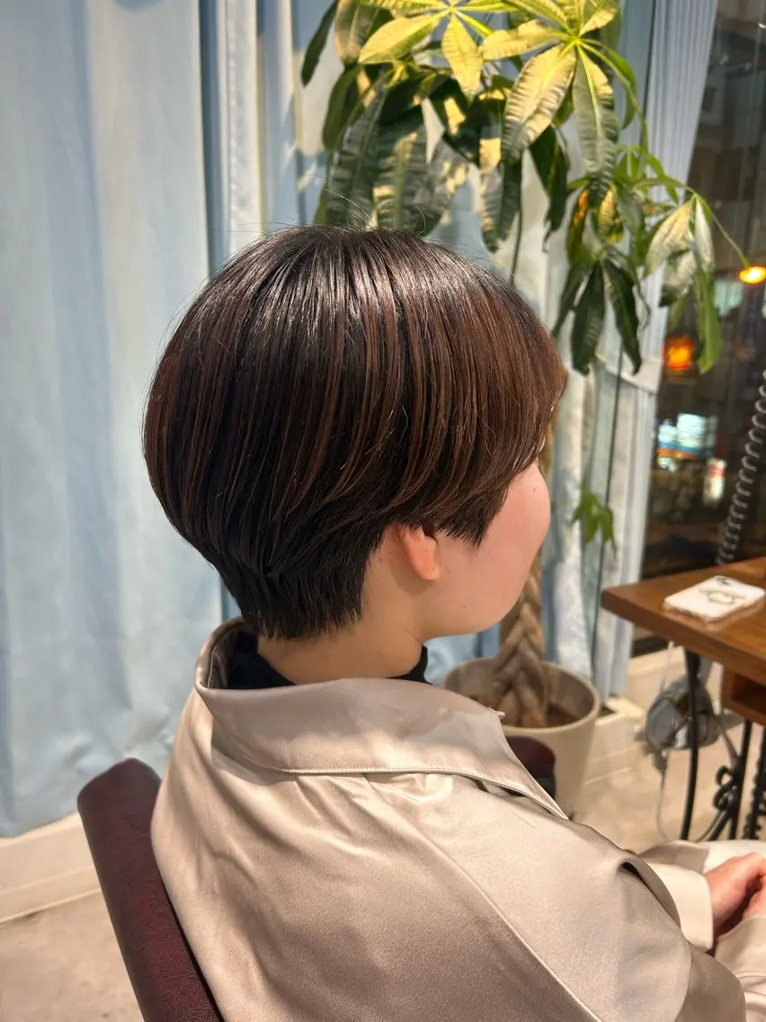 ショート カラー ショートヘア 縮毛矯正/艶カラー/ ikedaのヘアスタイル