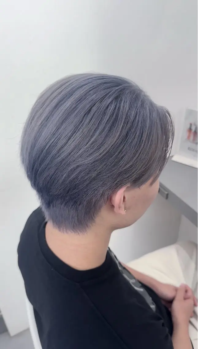 ショート カラー 渋谷のブリーチカラー シェフ🧑‍🍳蓮のヘアスタイル