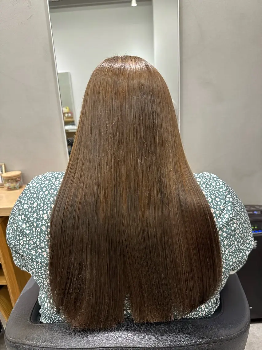 ロング ヘアカラー トリートメント 巻ける髪質改善🫧ハ イライト/永田汰伊智のヘアスタイル