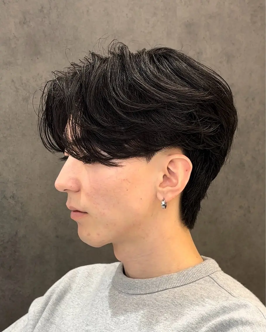 メンズ レイヤーカット 暖色カラーayuのヘアスタイル