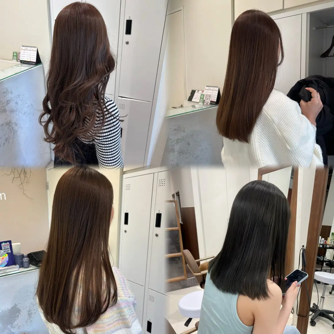 ロング カラー ベージュカラー 透明感カラー 垢抜け小顔レイヤー オリーブ/スミレのヘアスタイル