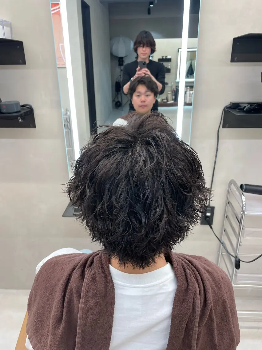 ショート パーマ ショートヘア ハイトーン特化/渋谷 ⚡️コースケ⚡️のヘアスタイル