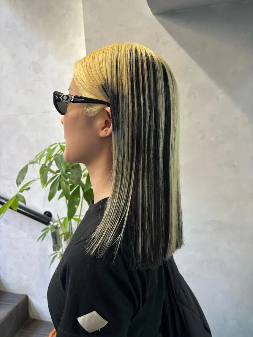 ミディアム ヘアカラー ボブ×レイヤーカット 透明感カラー/Fuuのヘアスタイル
